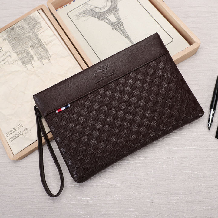 Tas / Dompet Clutch Pria Bahan Kulit PU Model Terbaru