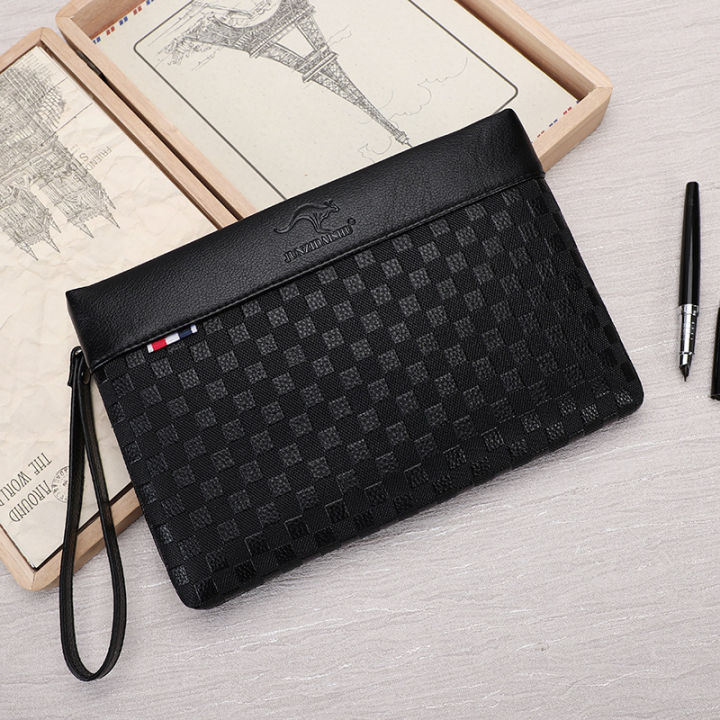 Tas / Dompet Clutch Pria Bahan Kulit PU Model Terbaru