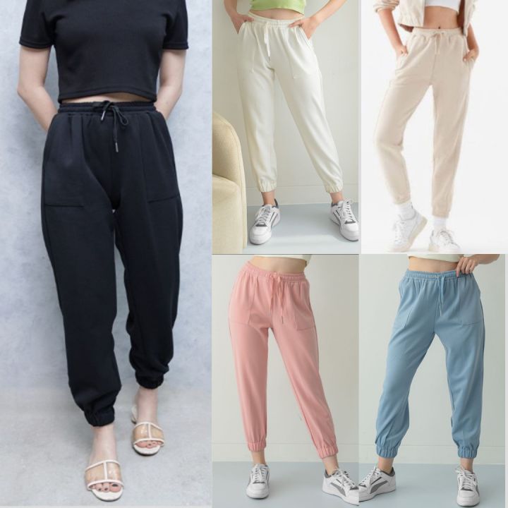 Celana Panjang karet Wanita Model Jogger Style Korea