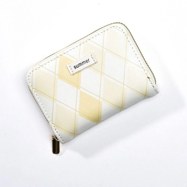 Dompet Wanita Mini Lipat Motif garis Summer Import