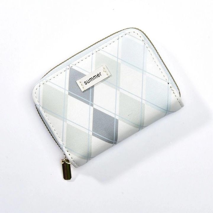 Dompet Wanita Mini Lipat Motif garis Summer Import